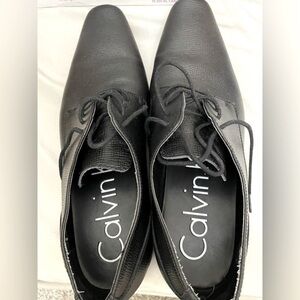 Calvin Klein Men's Brodie EPI Leather Oxford Lace up Dress Shoe Size US Size 12